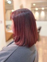 フリージア(freesia) ブリーチなしカラー/髪質改善トリートメント/ワインレッド