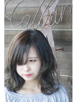 ヘアー クリエイト カルバリ(HAIR CREATE Calbari) 透け感アッシュミディ