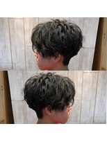 ネイビー(NAVY)&nbsp;お客様スタイル☆スパイラルツイスト×センターパートマッシュ