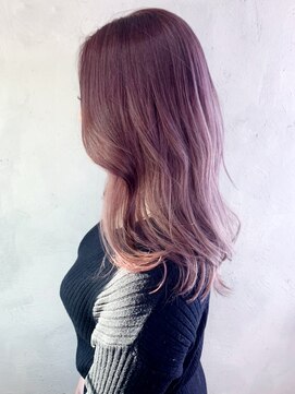 アイティー バイ アルバム 中野店(IT by ALBUM) ラベンダーピンク_ローライトスリークボブ厚めバング_ba285031
