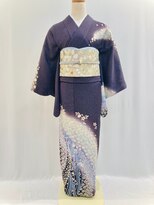 セットサロン フルール(Fleur)&nbsp;正絹訪問着No.20/【紫ラメ】