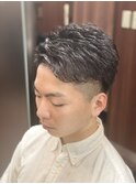 ツーブロックビジネスパーマスタイル