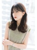 【S.BROOM なんば】韓国風くびれミディアムレイヤースタイル