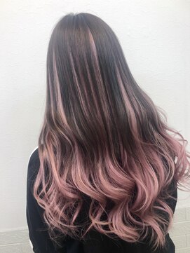 ライブトレア(LIVE TOREA) ピンクベージュ×エクステグラデーション