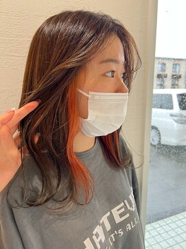 ミルヘアデザイン(mil hair design) オレンジインナー