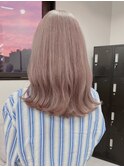 1074グレーベージュミルクティーアッシュ艶髪ハイトーンカラー