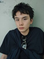 ピープル オモテサンドウ(people omotesando) メンズショートニュアンスパーマアップバングセンターパート