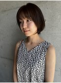 ウェットヘア/オリーブベージュ/レイヤーカット/前髪/髪質改善