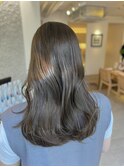ブリーチなしやわからミントベージュナチュラルレイヤー
