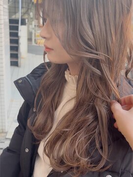 ヘアーエポック(hair epoque) 大人美人艶カラーベージュ小顔カット透明感レイヤーロング