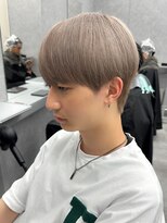 エルマーク 豊中(L-MARK)&nbsp;マッシュウルフダブルカラーブリーチツーブロックメンズウルフ