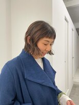 エンドリンク(endlink)&nbsp;ホワイトグレージュボブウルフブリーチなしカラーくびれボブ