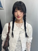 ペレ 梅田(PELE) ホワイトグレージュ/デジタルパーマ/チェリーブラウン