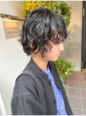 ボブパーマ/無造作カール/ショートパーマ/簡単スタイリング