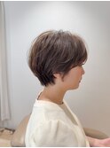 マッシュショートレイヤーブリーチなしダブルカラーパーマ