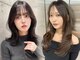 ロンドミラー 博多店(Lond Mirror)の写真/前髪/顔まわりレイヤーカットで創る韓国ヘア。小顔効果とふわっと華やかな印象に[博多]