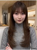 顔まわり顔周り前髪カットミディアムレイヤーロングレイヤー