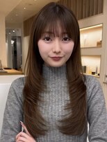 アビー(ABBEY3) 顔まわり顔周り前髪カットミディアムレイヤーロングレイヤー