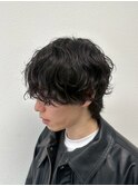 波巻きツイストスパイラルパーマ/フェザーパーマ/眉毛/メンズ