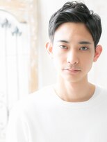 モッズヘア メン 南越谷南口店(mod's hair men)&nbsp;黒髪オールバック清潔感刈り上げないメンズショートb1南越谷