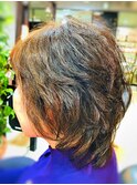【CAN】大人女子にオススメ!ゆるふわショート×カーキグレイ