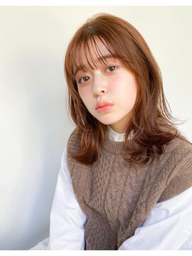 ミンクス 青山店(MINX) シースルーバングのレイヤーミディアム