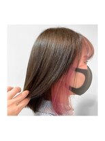 ダブル アンダーバー サロン(W_SALON) インナーカラーベイビーピンク