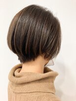 ヘッズ 本八幡店(HEADS)&nbsp;ミディアムヘア ショコラベージュ ボブルフ ベビーバング