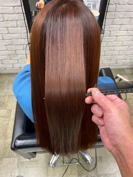 ヘアーメイクミキ 上野本店(hair make MIKI)の写真/【ヘアカラー+GLT酸性Tr¥15,000】髪質改善×カラーが同時にできるGLT酸性トリートメントで艶髪へ☆