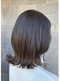 #くびれ風ロブ　#明るめグレー