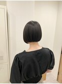 20代30代大人かわいい切りっぱなしボブ黒髪