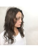 パーマ風 波巻きアレンジ