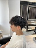 ツイストスパイラルパーマ　ソフトツイスト　メンズパーマ　眉毛