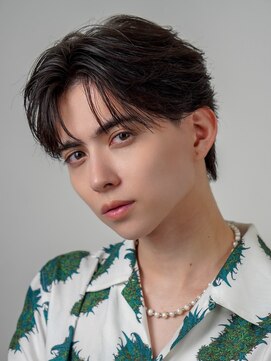 オーシャントーキョーオーバー 渋谷(OCEAN TOKYO OVER) 韓国マッシュセンターパートダウンパーマニュアンスパーマウルフ