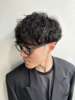 グラフ 立川(Graph.)&nbsp;無造作ニュアンスツーブロックマッシュパーマメンズ