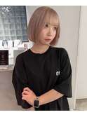 黒髪/ボブルフ/ネビージュ/小顔/ワンレン/髪質改善/
