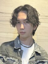 ノラギンザユー(NORA GINZA/U)&nbsp;【10代20代おすすめメンズセンターパートナチュラルパーマ】