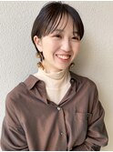 耳かけショート　大人かわいい黒髪マッシュショート