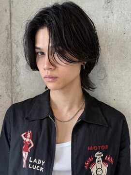 アコロン(acoron.) ミディアム//学生/センターパート/レイヤー/池袋メンズカット