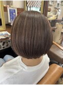 大人ボブで透明感カラー