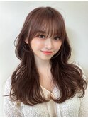 薄め前髪シースルーバングぱっつん小顔顔まわりレイヤーカット