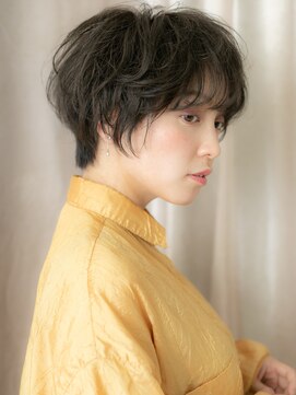 カバーヘア ブリス 上尾西口店(COVER HAIR bliss) 暗髪カーキアッシュくせ毛風マッシュパーマTc3上尾20代30代40代