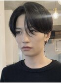 大分メンズツーブロック刈り上げセンターパートニュアンスパーマ