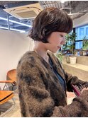 ゆるふわパーマとフレンチボブ
