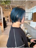 【東大阪布施】ネイビーブルーで個性派ショート