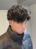 ブルニール 中崎町(BLEUNIR) シャドウパーマ 無造作 韓国メンズ シースルーマッシュ
