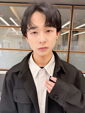 ソアメンズ 渋谷(soar men's) ◎黒髪ナチュラルセンターパートビジネス好印象ショート