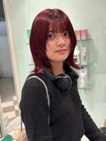アッシュ 中目黒店(Ash)&nbsp;ブリーチ1回でつくるチェリーレッドカラー！