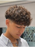 MEN’S HAIR/サーフカール/刈り上げセンターパート/南森町