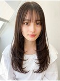 20代30代透明感髪質改善カラー韓国風レイヤーカット春カラー